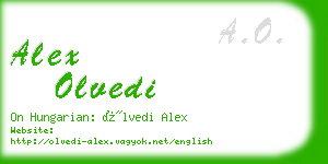 alex olvedi business card